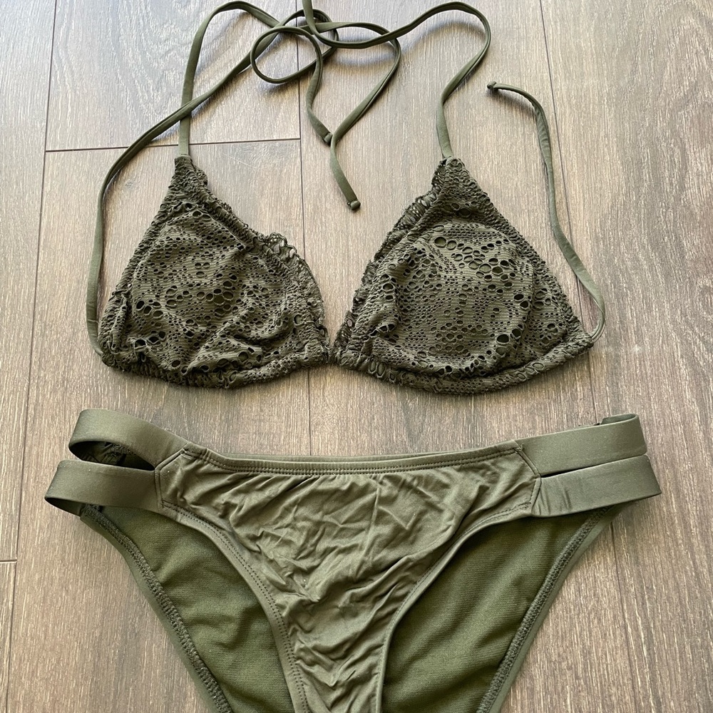 Green swimsuit